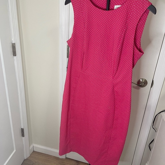 Calvin Klein Dresses & Skirts - Calvin Klein Pink Polka Dot Midi Dress